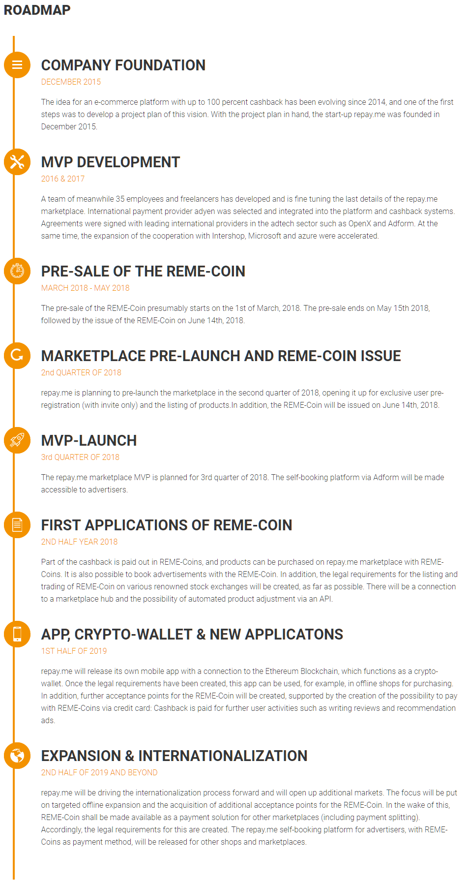 roadmap remecoin.io